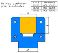 MATRICE CONTENEUR POUR ELASTOMERE
