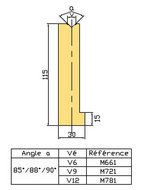 MATRICE DEGAGEE AUTOCENTREE H115