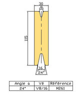 MATRICE AUTOCENTREE H115 V8/16 (24°)