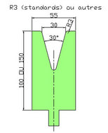 V:30 A 30° H:100 ou 150