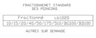 FRACTIONNEMENT STD DES POINCONS
