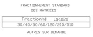 FRACTIONNEMENT STD DES MATRICES